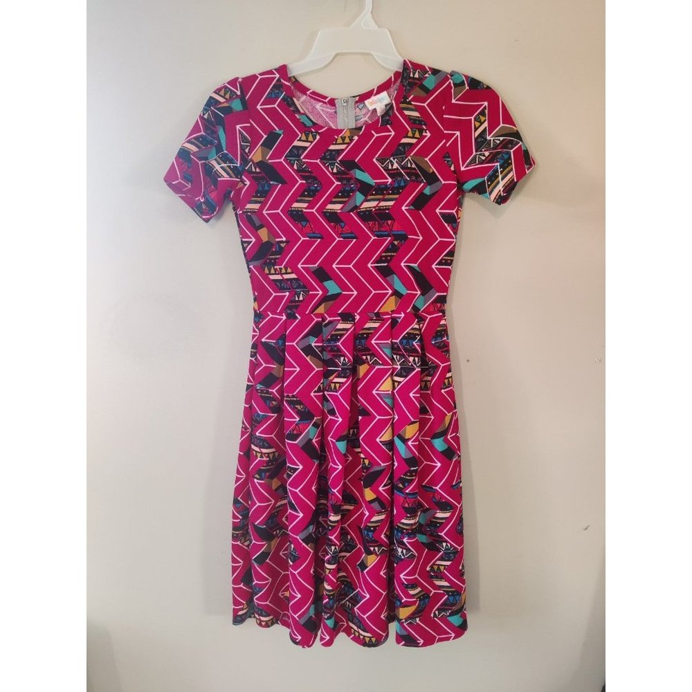 Lularoe Amelia Dress Multi-Color Design size Medium